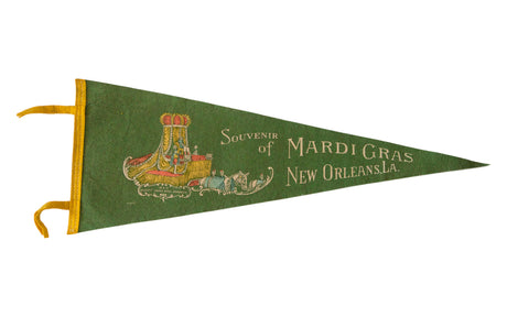 Mardi Gras New Orleans Vintage Felt Flag // ONH Item 2517