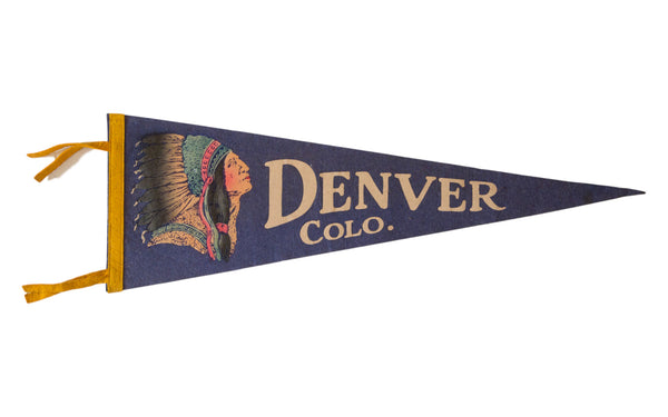 Denver Colorado Vintage Felt Flag // ONH Item 2518