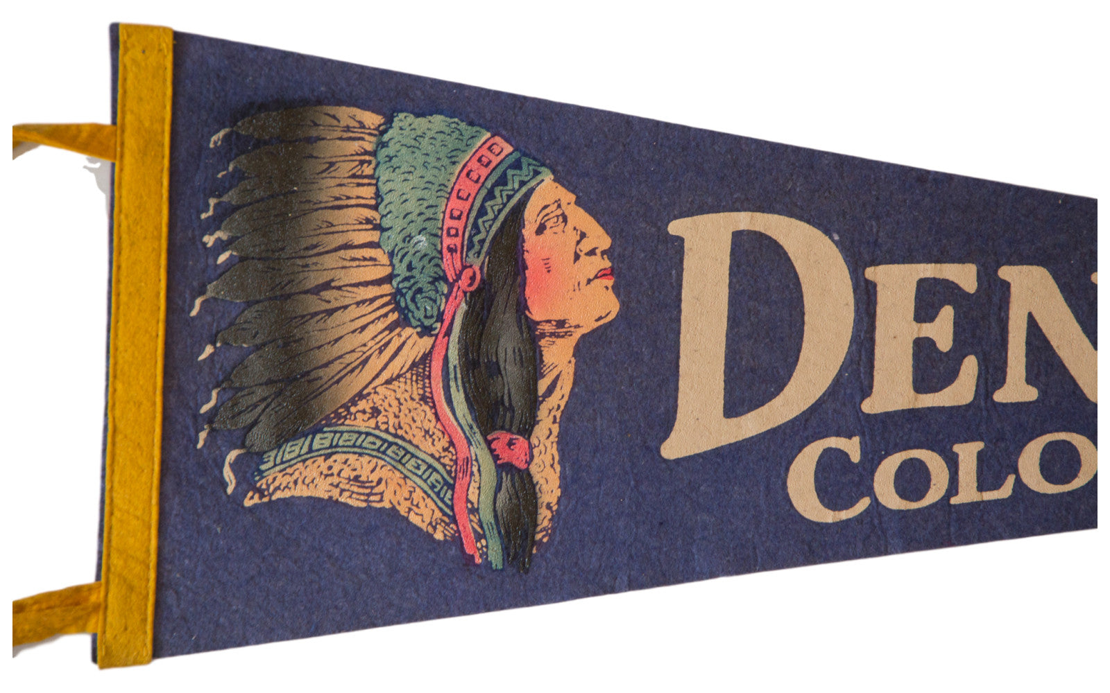 Denver Colorado Vintage Felt Flag // ONH Item 2518 Image 1