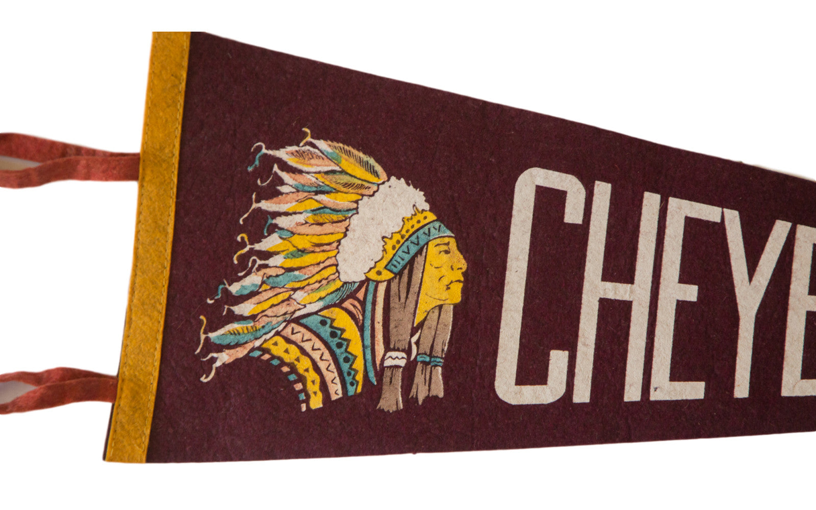 Cheyenne Wyoming Vintage Felt Flag // ONH Item 2522 Image 1