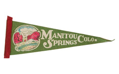 Manitou Springs CO Vintage Felt Flag // ONH Item 2523