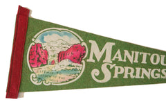 Manitou Springs CO Vintage Felt Flag // ONH Item 2523 Image 1