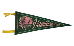 Hamilton Canada Vintage Felt Flag // ONH Item 2525