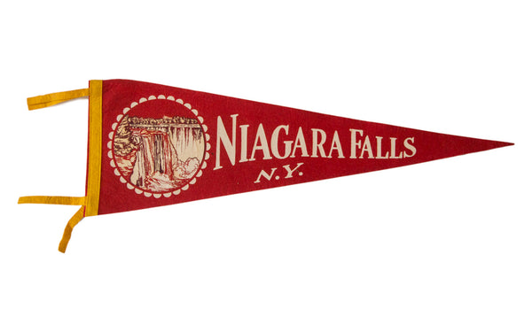 Niagara Falls NY Vintage Felt Flag // ONH Item 2527