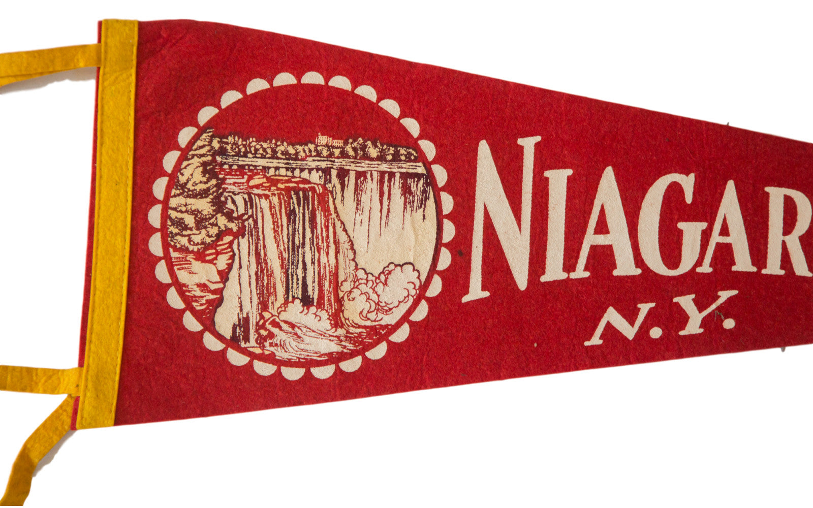 Niagara Falls NY Vintage Felt Flag // ONH Item 2527 Image 1