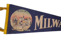 Milwaukee Diversified Vintage Felt Flag // ONH Item 2531 Image 1