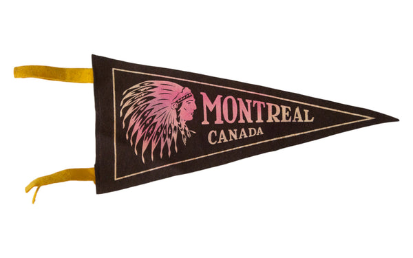 Montreal Canada Vintage Felt Flag // ONH Item 2533