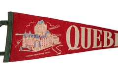 Quebec Chateau Hotel Vintage Felt Flag // ONH Item 2534 Image 1