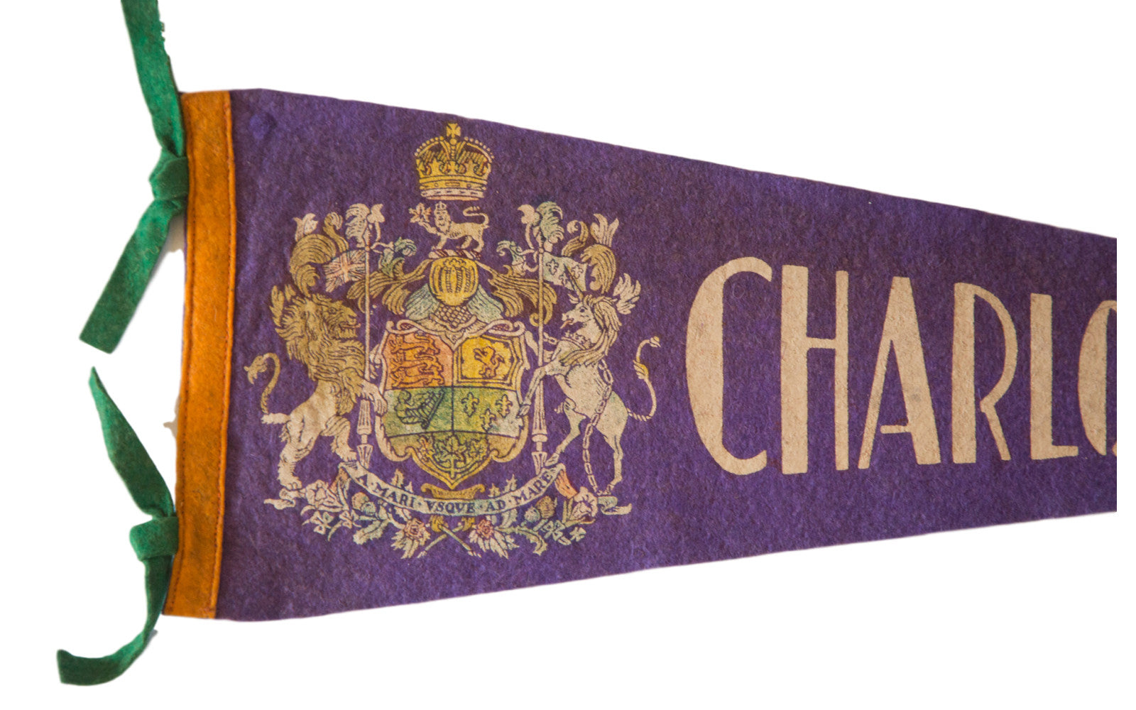 Charlottetown P.E.I. Vintage Felt Flag // ONH Item 2535 Image 1