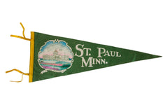 Saint Paul Minn. Vintage Felt Flag // ONH Item 2536