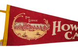 Red felt banner with yellow trim and 'The Lodge' text and illustration.