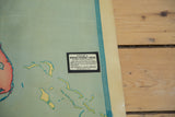 Yellowed patina and Markable-Washable Surface label on vintage 1930s Crams map.