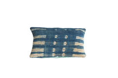 Vintage Indigo Blue Batik Pillow // ONH Item 2562A Image 2