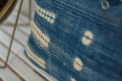 Vintage Indigo Blue Batik Pillow // ONH Item 2562A Image 4