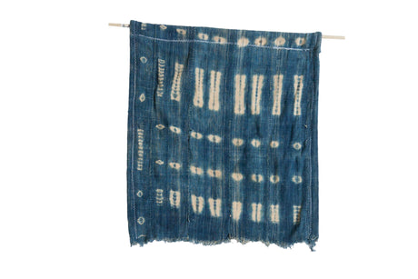 Vintage Indigo Blue Batik Wall Hanging // ONH Item 2562B