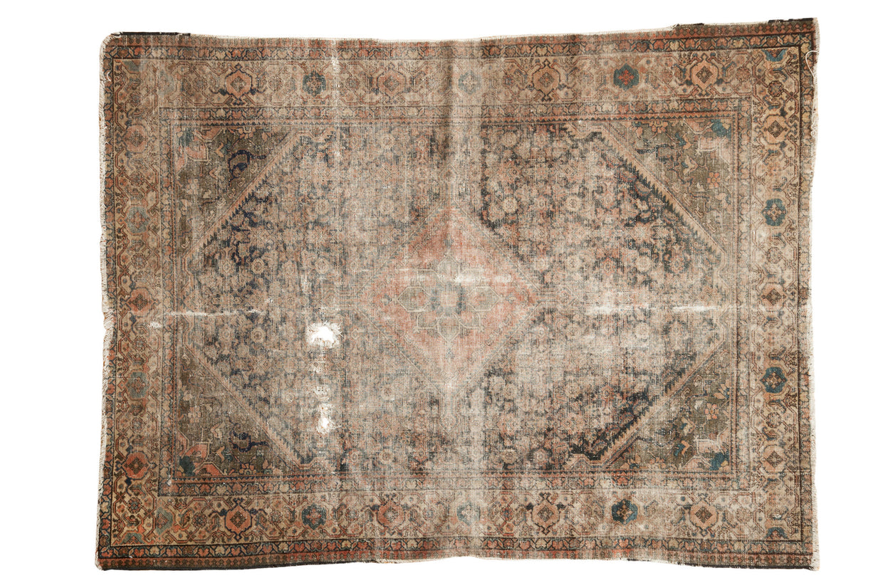 4.5x6 Distressed Antique Mission Malayer Rug // ONH Item 2566