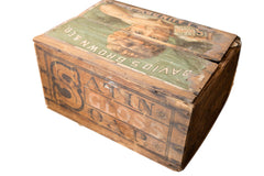 Antique Soap Box Crate with Label / Item 2568