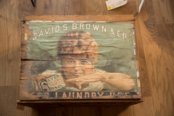 Antique Soap Box Crate with Label / Item 2568 image 1