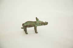 Vintage African Bronze Pig Casting // ONH Item 2573