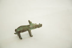 Vintage African Bronze Pig Casting // ONH Item 2573 Image 1