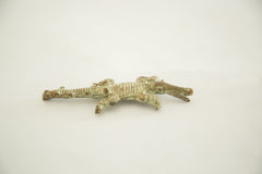 Vintage African Bronze Crocodile Casting // ONH Item 2575