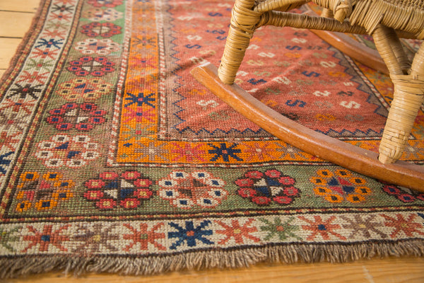 3x4 Antique Unique Caucasian Square Rug // ONH Item 2578 Image 7