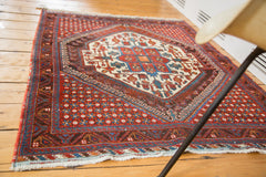  Vintage Distressed Afshar Square Rug / Item 2579 image 3