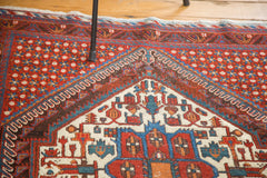  Vintage Distressed Afshar Square Rug / Item 2579 image 5