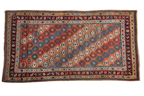 4x7 Antique Caucasian Rug // ONH Item 2580