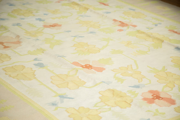 9x12 Vintage Minimalist Happy Dhurrie Carpet // ONH Item 2593 Image 2