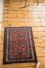 2x2.5 Vintage Persian Engelas Rug Mat // ONH Item 2603 Image 4