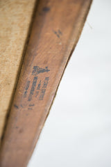 Back of antique landscape painting, with Bay State Stretcher manufacturer's mark.