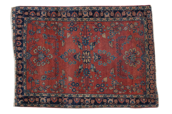 3.5x4.5 Antique Manchester Kashan Square Rug // ONH Item 2627