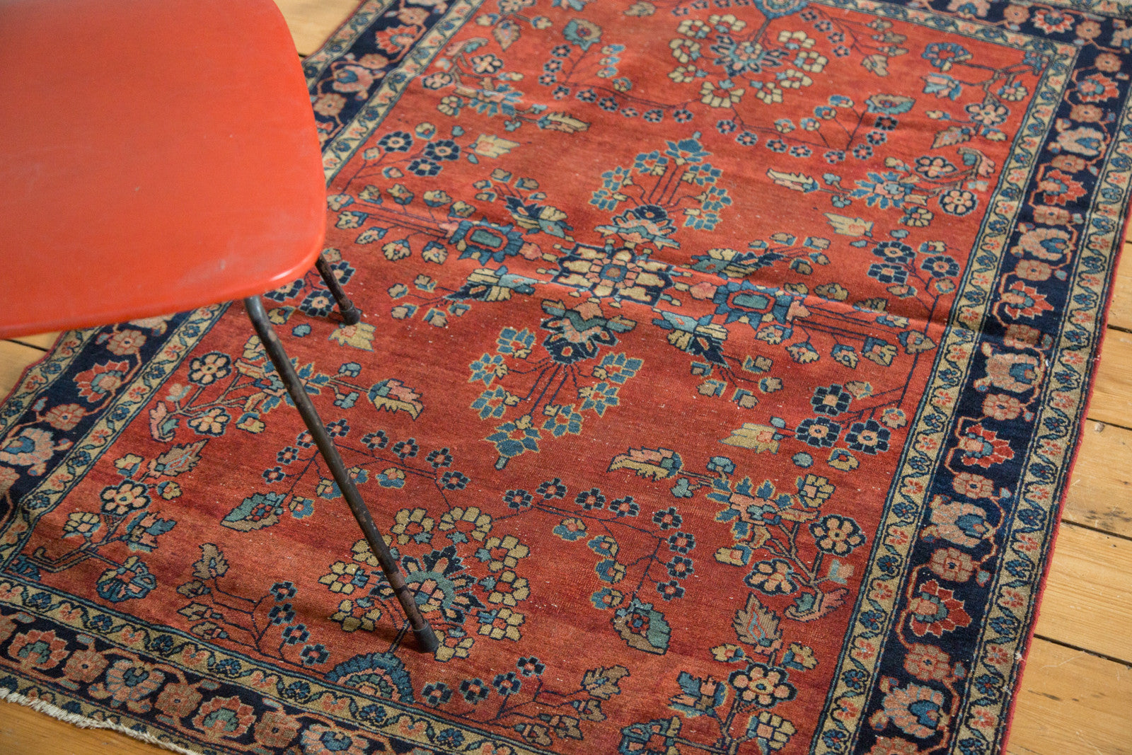 Vintage Kashan Persian Rug 3'4