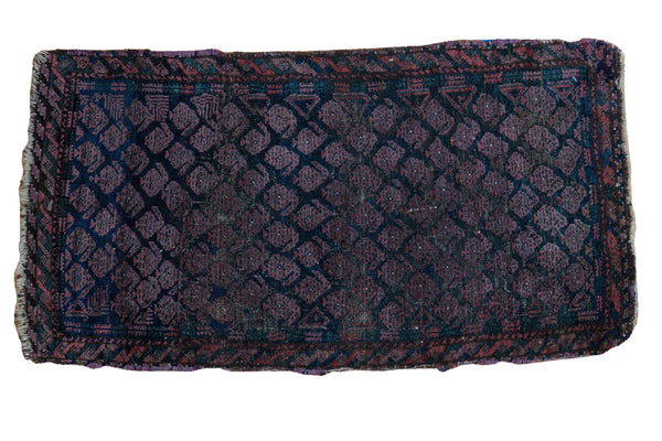 1.5x3 Unusual Antique Boteh Belouch Rug Mat // ONH Item 2630