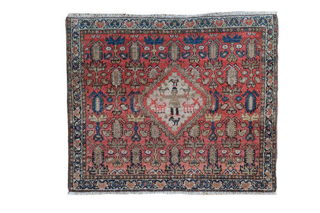 2x2 Antique Malayer Rug Mat // ONH Item 2631