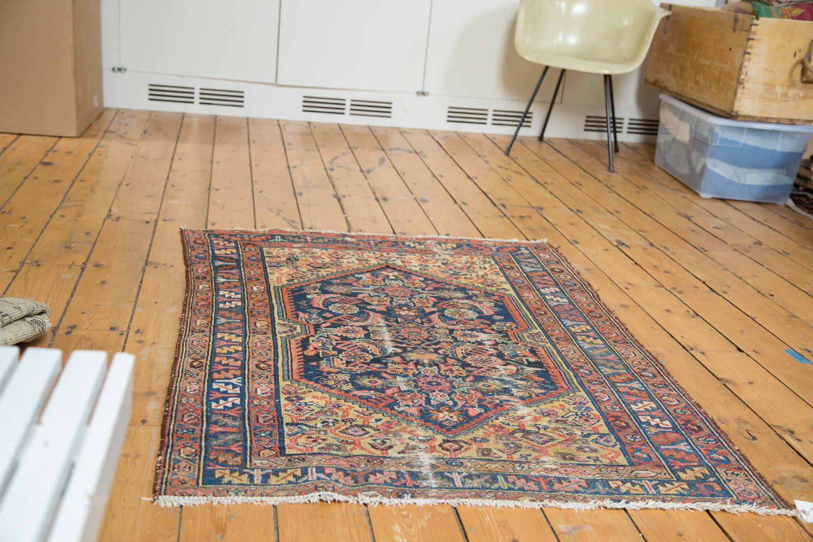 3.5x5 Colorful Distressed Antique Malayer Rug // ONH Item 2643 Image 1