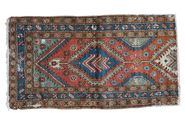 2.5x4.5 Vintage Heriz Area Rug Fragment // ONH Item 2646