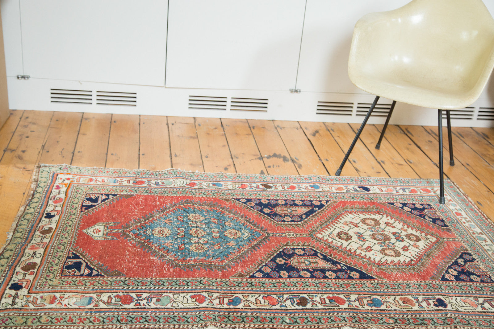 3.5x6 Distressed Antique Northwest Persian Rug Fragment // ONH Item 2650 Image 1