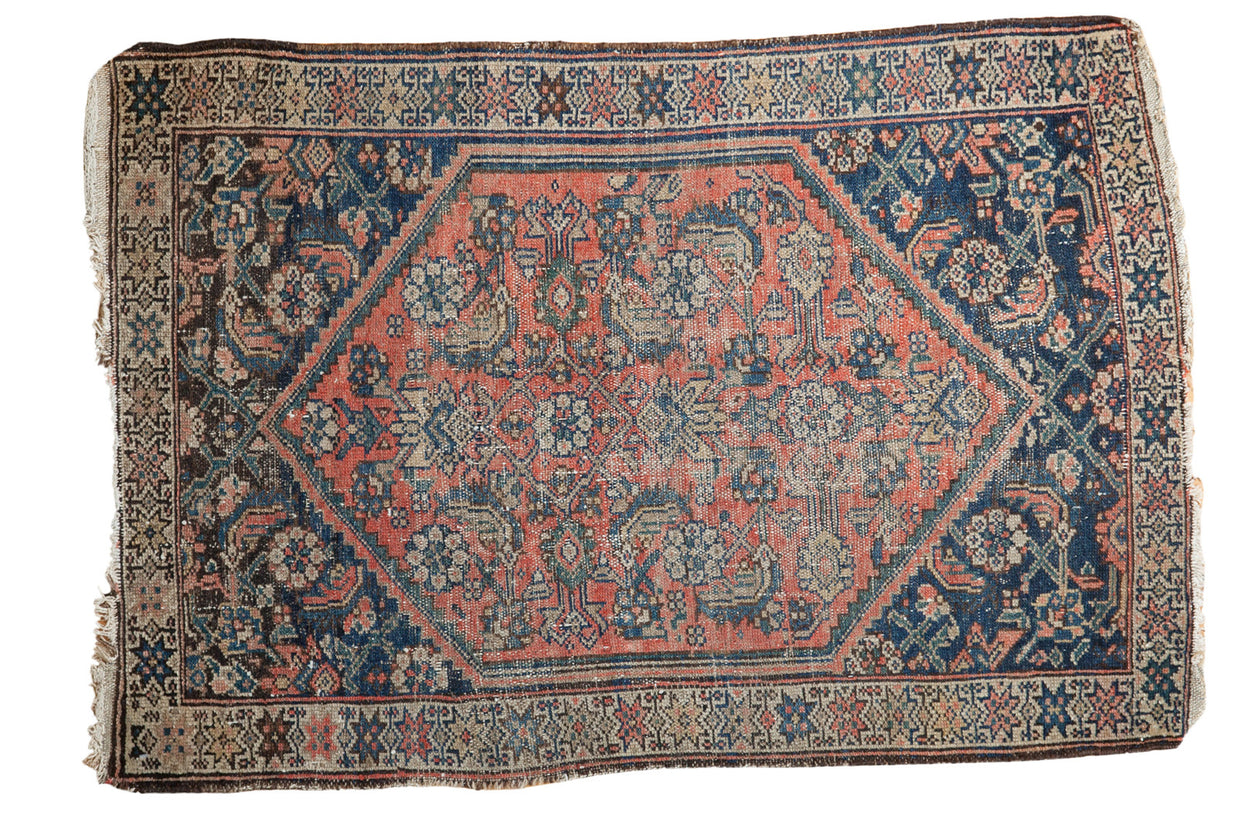 3x4 Distressed Antique Malayer Square Rug // ONH Item 2653