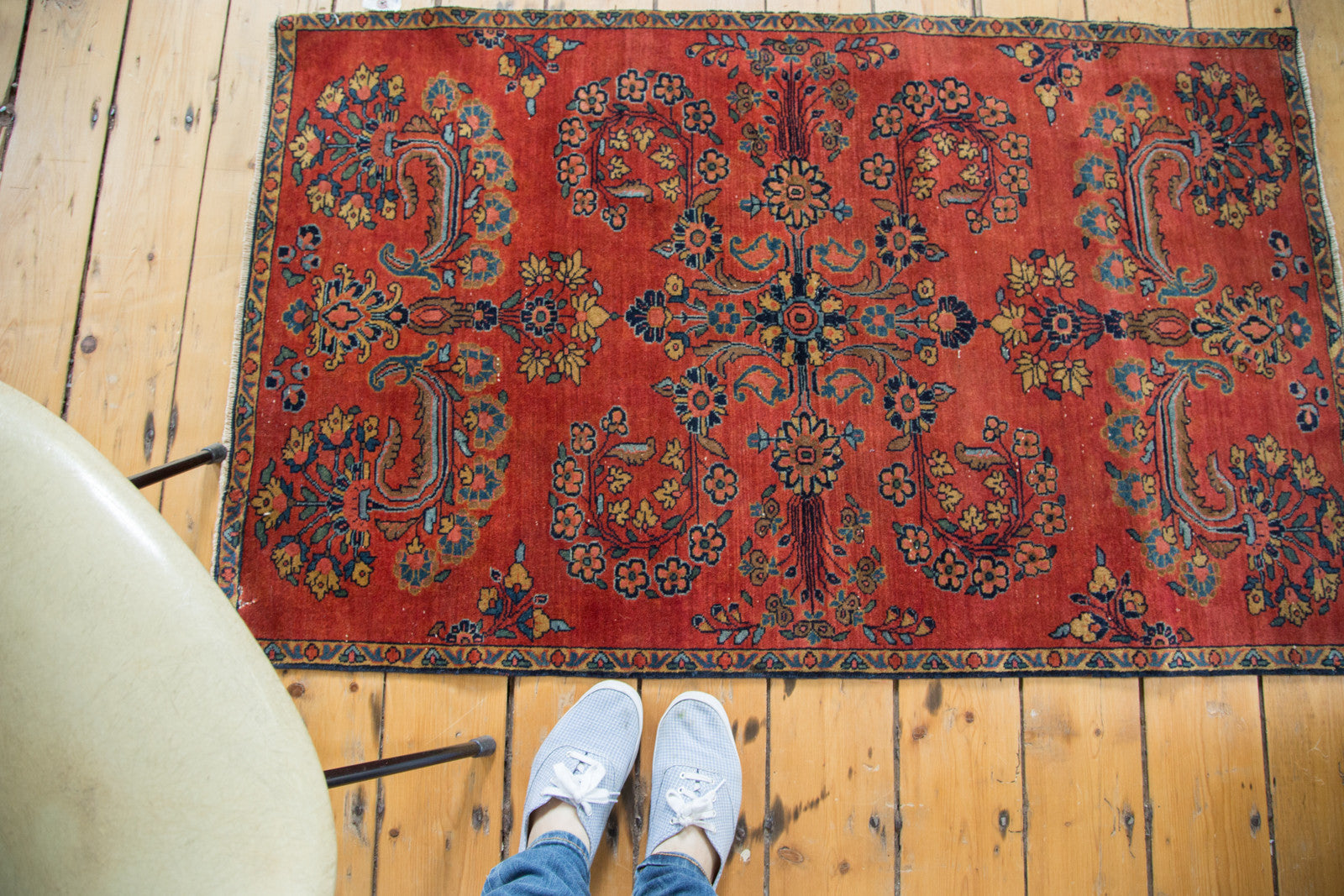 Vintage Kashan Persian Rug 2'8