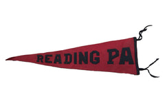 Antique Reading PA Felt Flag Banner Pennant // ONH Item 2681
