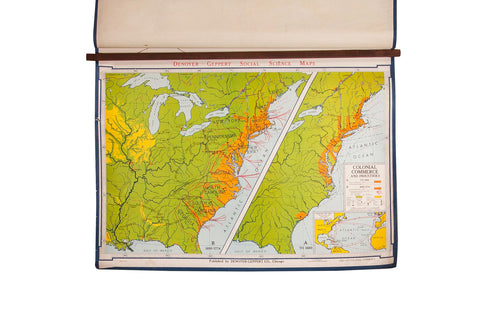 Vintage Denoyer Geppert Map // ONH Item 2683G