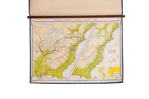 Vintage Denoyer Geppert Map // ONH Item 2683J