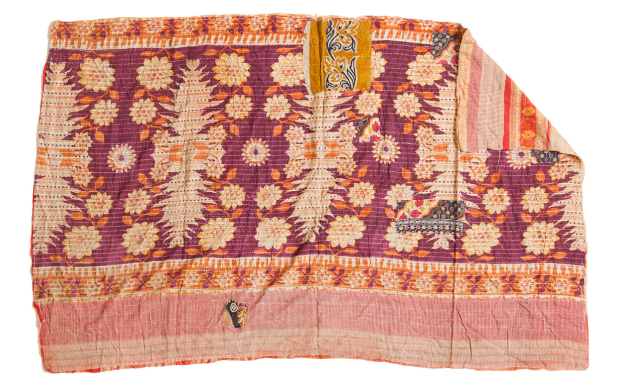 Vintage Indian Kantha Quilt // ONH Item 2702