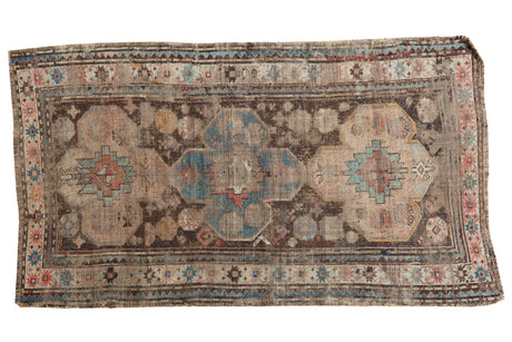 3.5x6 Distressed Antique Caucasian Rug // ONH Item 2727