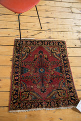 2x3 Vintage Persian Sarouk Rug Mat // ONH Item 2732 Image 2