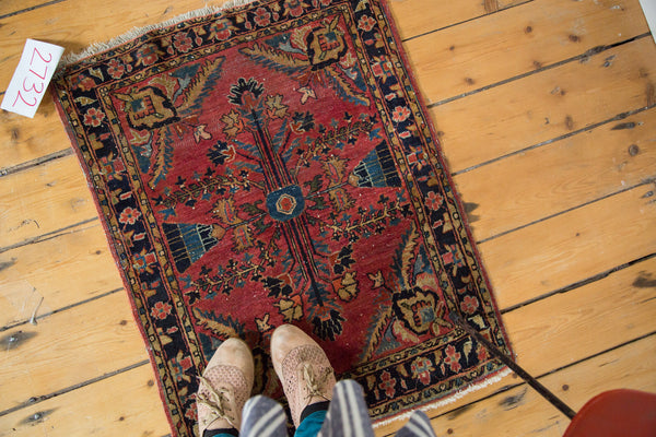 2x3 Vintage Persian Sarouk Rug Mat // ONH Item 2732 Image 4