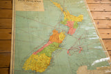 Vintage New Zealand map's upper left section, displaying title, scale, and legend.