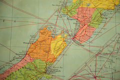 Vintage New Zealand Pull Down Map // ONH Item 2738 Image 7